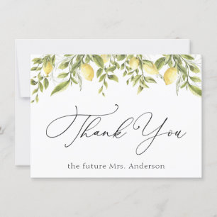 Lemons e Greenery Obrigado