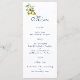 Lemons floral Menu