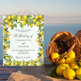 Lemons verde elegante convite para casamento