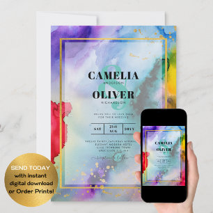 LENÇAS DE CORREIO LÍQUIDO DE CONVITE DE CASAMENTO