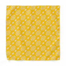 Lenço com Padrão Étnico Amarelo