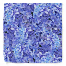 Lenço de Cachorro Floral Hortênsia Azul