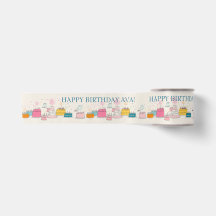 Lenço de Festas Personalizado – Bolos Doodle em Cr