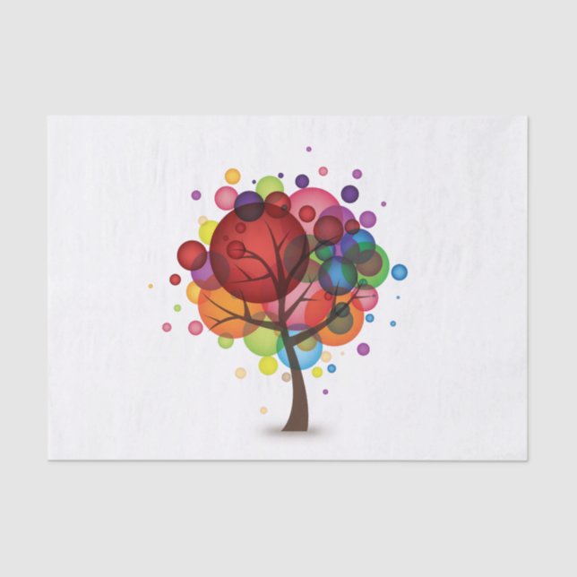 Lenço de papel abstrato da árvore do balão (Frente )