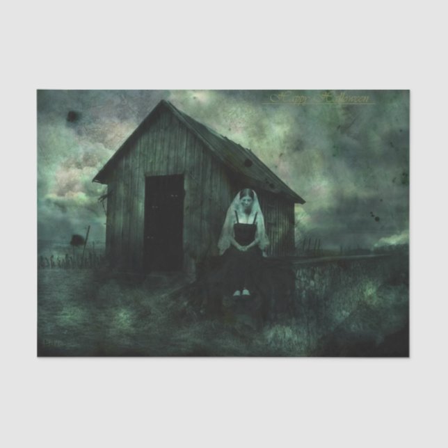 Lenço de papel assustador do Dia das Bruxas da (Frente )