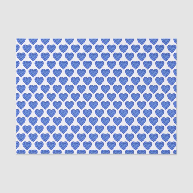 Lenço de papel azul da arte da aguarela da safira (Frente )