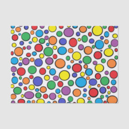 Lenço de papel colorido das bolinhas