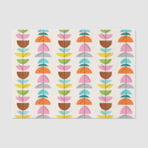 Lenço de papel colorido retro dos ninhos