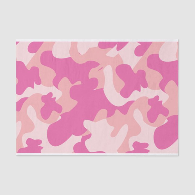 Lenço de papel cor-de-rosa de Camo (Frente )
