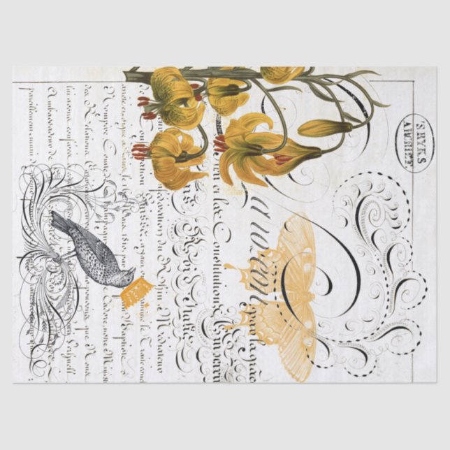 Lenço de papel de Decoupage da colagem de Digitas (Frente )