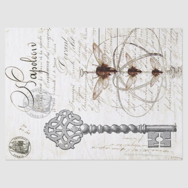 Lenço de papel de Decoupage do roteiro da vespa (Frente )