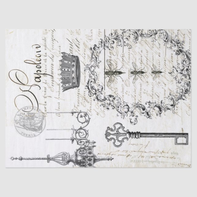 Lenço de papel de Decoupage do roteiro da vespa (Frente )