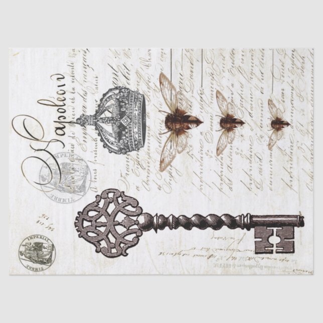 Lenço de papel de Decoupage do roteiro da vespa (Frente )