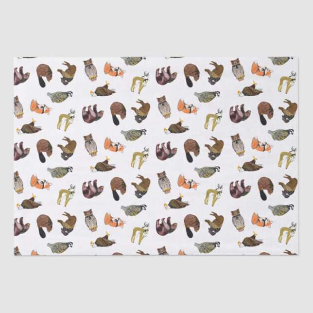 Lenço de papel de madeira do bicho do crachá (Frente )