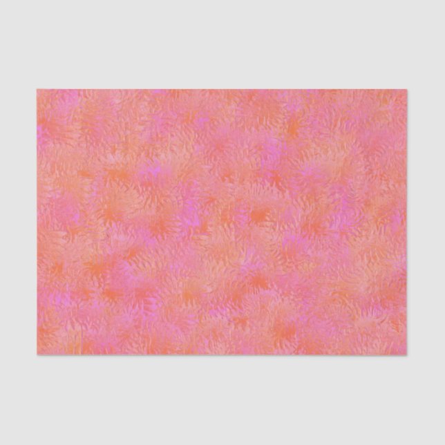 Lenço de papel do design da pena do rosa quente e (Frente )