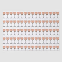 Lenço de papel do vidro de vinho rosé