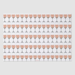 Lenço de papel do vidro de vinho rosé