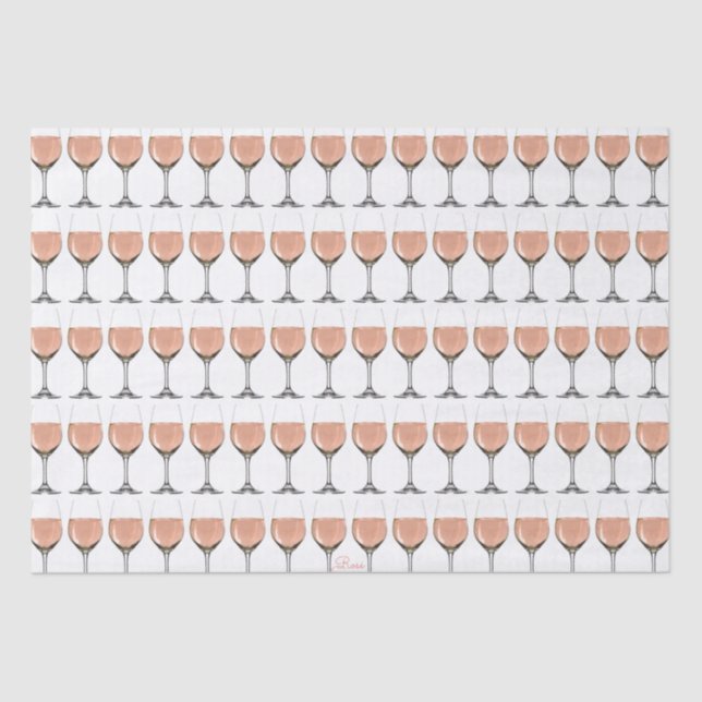Lenço de papel do vidro de vinho rosé (Frente )