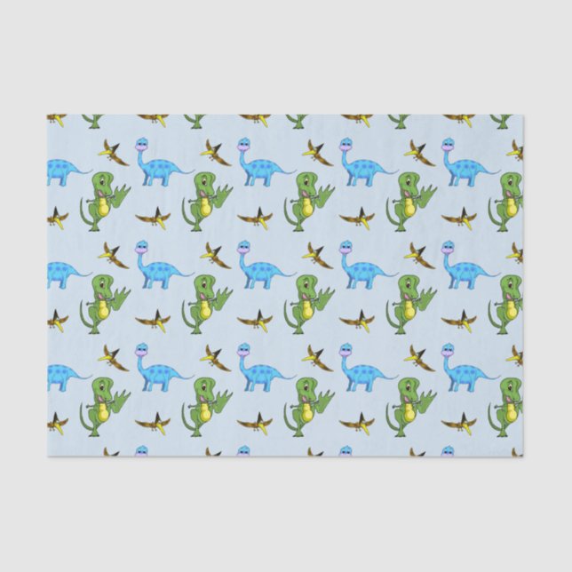 Lenço de papel dos dinossauros (Frente )