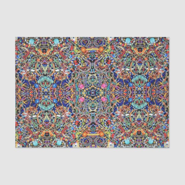 Lenço de papel Jeweled do caleidoscópio #1 (Frente )