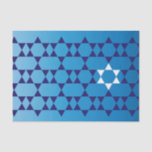 Lenço de papel judaico da estrela<br><div class="desc">Este lenço de papel bonito adicionará um toque especial a todo o presente que dá a ocasião judaica.</div>