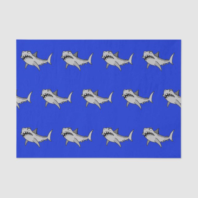 Lenço de papel pateta do tubarão (Frente )