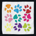 Lenço Estampas De Cães E Gatos<br><div class="desc">bandana excelente para qualquer amante de os animais. Faz um belo presente para um novo pai de um cão ou de um gato.</div>