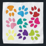 Lenço Estampas De Cães E Gatos<br><div class="desc">bandana excelente para qualquer amante de os animais. Faz um belo presente para um novo pai de um cão ou de um gato.</div>