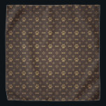 Lenço Padrão de impressão de pata e de ossos<br><div class="desc">Um padrão elegante para mostrar o amor de seus animais de estimação.</div>