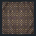 Lenço Padrão de impressão de pata e de ossos<br><div class="desc">Um padrão elegante para mostrar o amor de seus animais de estimação.</div>