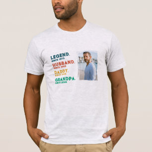 Lenda Pai Marido Vovô Personalizado T-Shirt