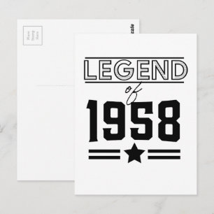 Lenda Vintage de Cartão Postal de 1957