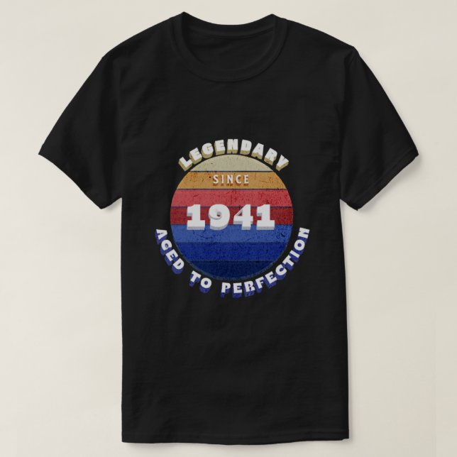 Lendário desde 1941 Camiseta Retro (Frente do Design)