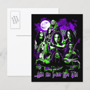Lendas do Metal Os Mortos Vivem Cartão Postal Góti