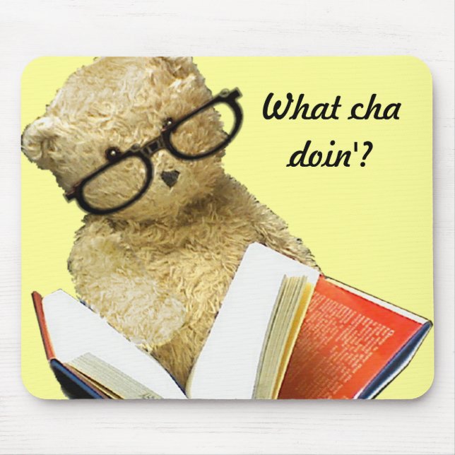 Lendo o urso - mousepad (Frente)