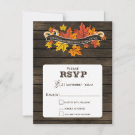 Lenha de celeiro Casamento outono russo rsvp