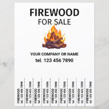 Lenha para Venda Panfleto de Madeira Tiras para Ar