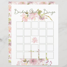 Lente rosa Magnolia Chá de panela Floral Bingo