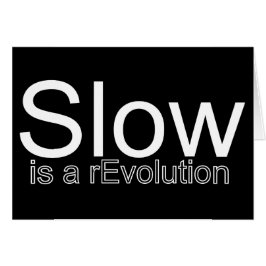 Lento é um branco do cartão | da revolução no