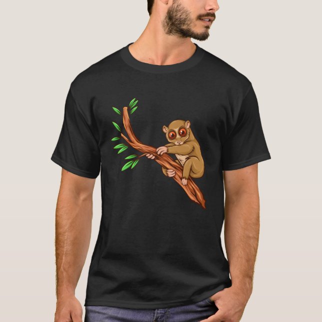 Lento Loris Camisa Engraçada Loris Cute Lento Lori (Frente)