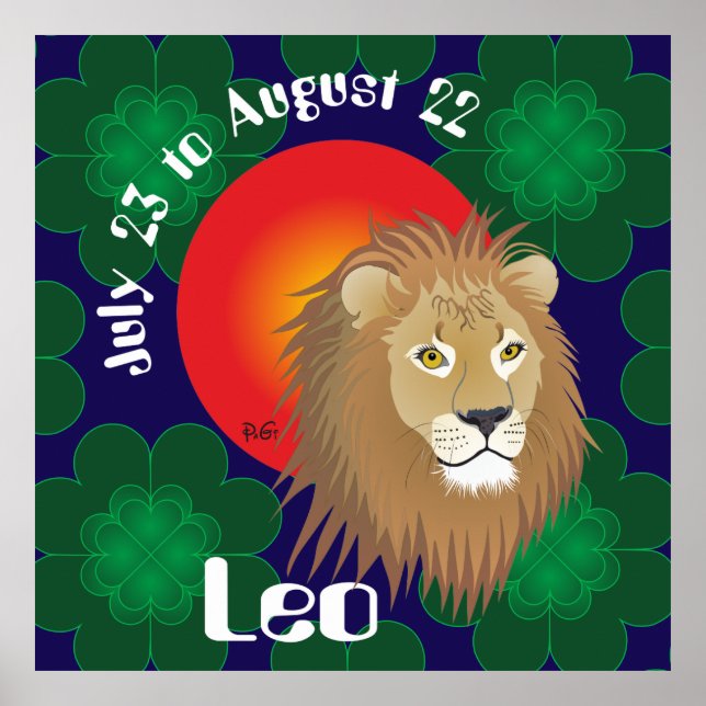 Leo July 23 to agostos 22 de poster & espécie (Frente)