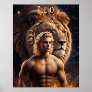 Leo Male Poster astrológico