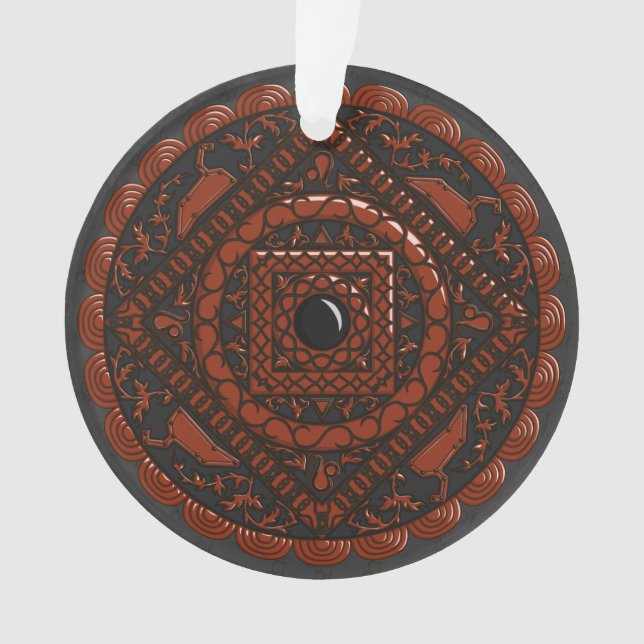 Leo Mandala - Ornamento acrílico (Frente)