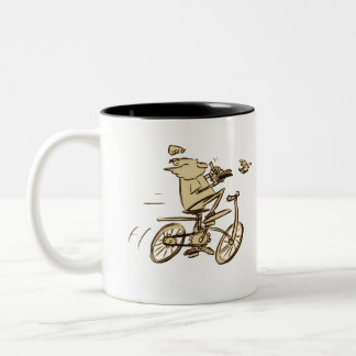 leo na caneca da bicicleta