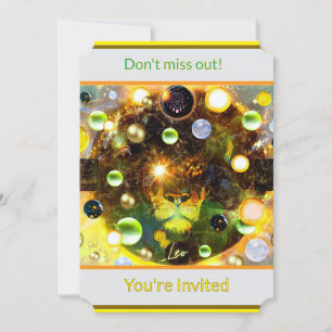 Leo, o Convite Zodiac do Leão