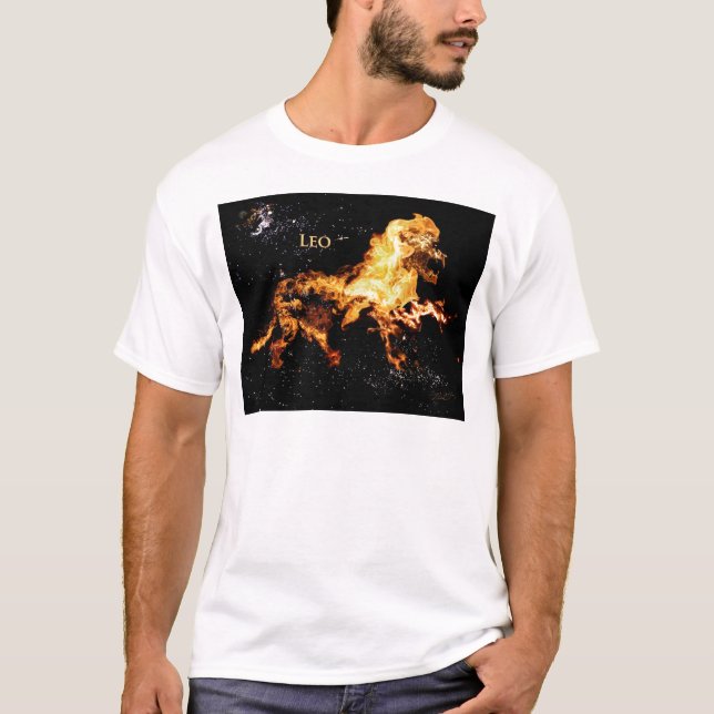 Leo - o t-shirt dos homens (Frente)