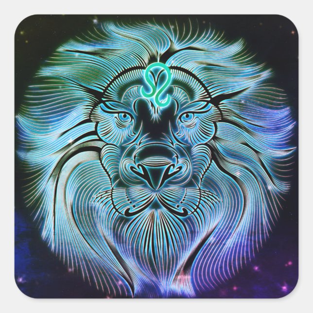 Leo os adesivos de zodíaco leão (Frente)