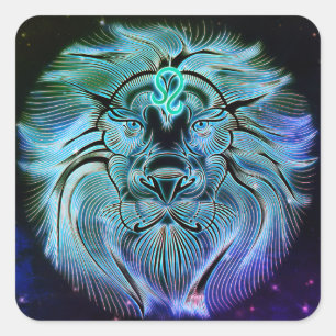 Leo os adesivos de zodíaco leão