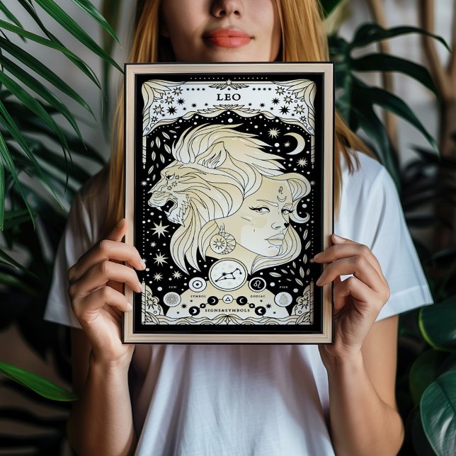Leo Radiant e Regal - Poster de Arte Astrologica (Criador carregado)