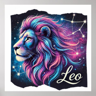 Leo Zodiac Constelation Art Impressão